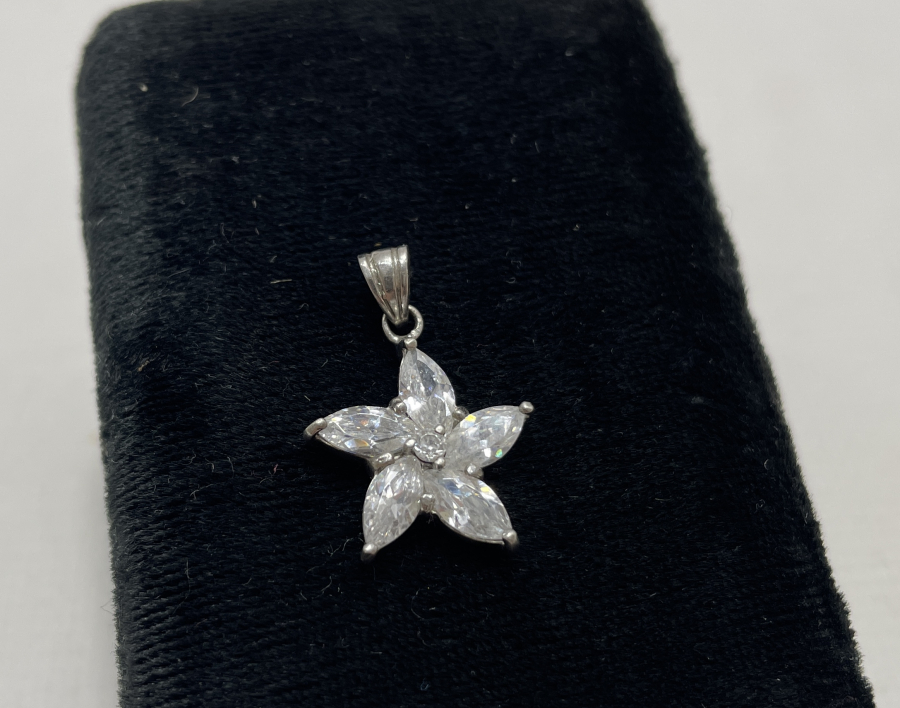 PAPATYA FORMUNDA GÜMÜŞ KOLYE UCU