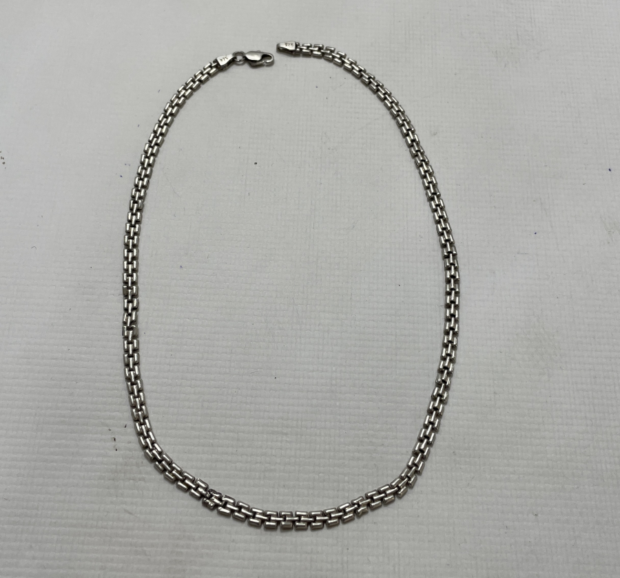 BAKLALI GÜMÜŞ KOLYE