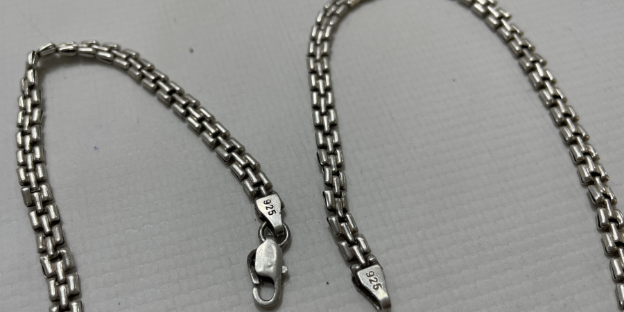 BAKLALI GÜMÜŞ KOLYE