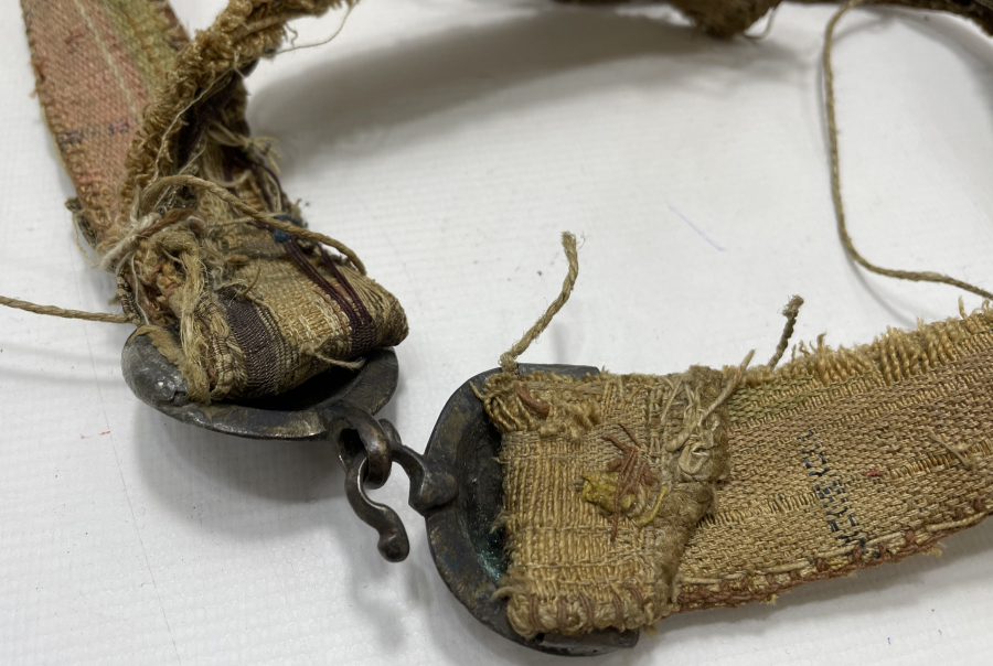 OSMANLI DÖNEMİ ÇERKES İŞİ İPEK KUŞAKLI GÜMÜŞ GELİN KEMERİ