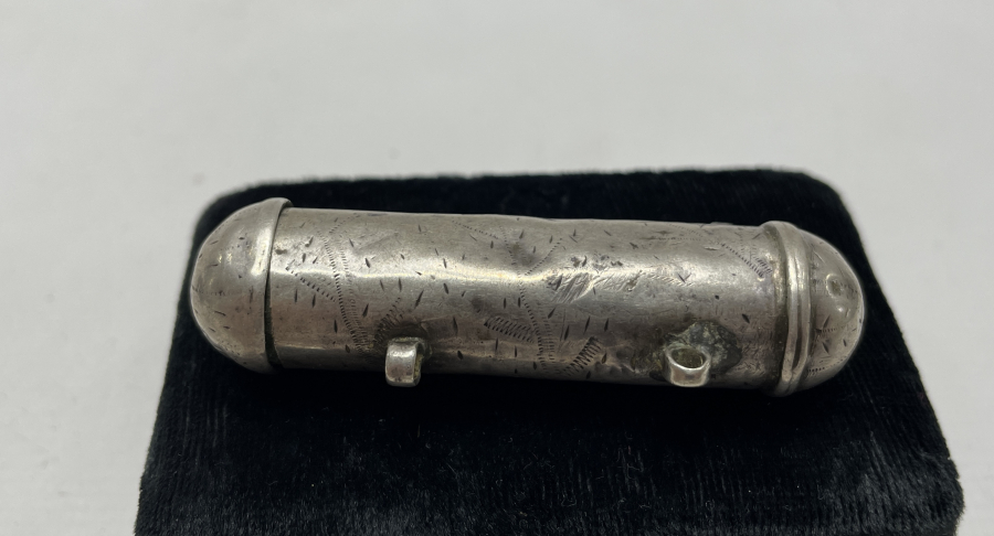 OSMANLI DÖNEMİ DAMGALI VE KALEM İŞÇİLİKLİ GÜMÜŞ HAMAYIL