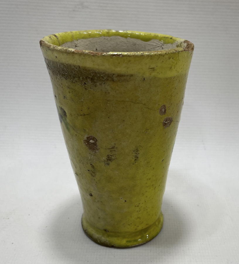 OSMANLI DÖNEMİ SARI RENKTE NADİR ÇANAKKALE BARDAK