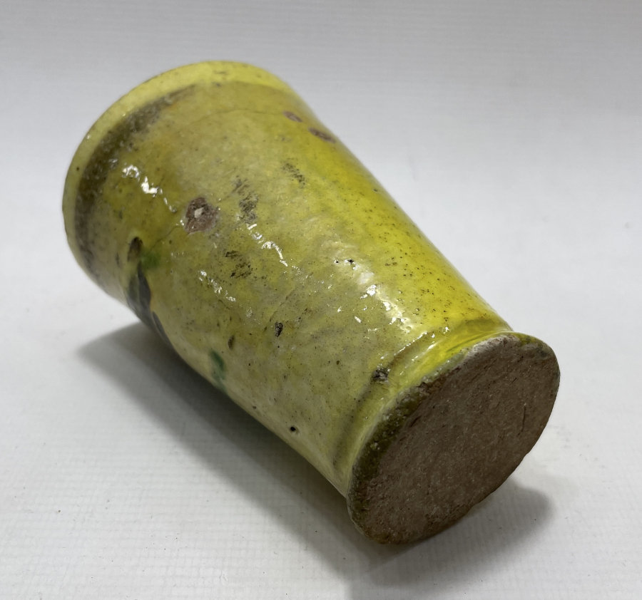 OSMANLI DÖNEMİ SARI RENKTE NADİR ÇANAKKALE BARDAK