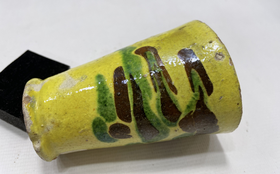 OSMANLI DÖNEMİ SARI RENKTE NADİR ÇANAKKALE BARDAK