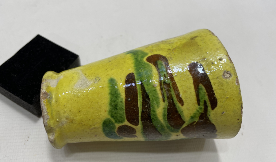 OSMANLI DÖNEMİ SARI RENKTE NADİR ÇANAKKALE BARDAK