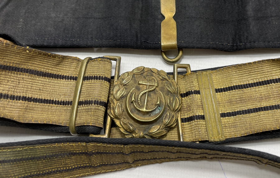 OSMANLI DÖNEMİ SIRMA İŞÇİLİKLİ DENİZCİ SUBAY KEMERİ