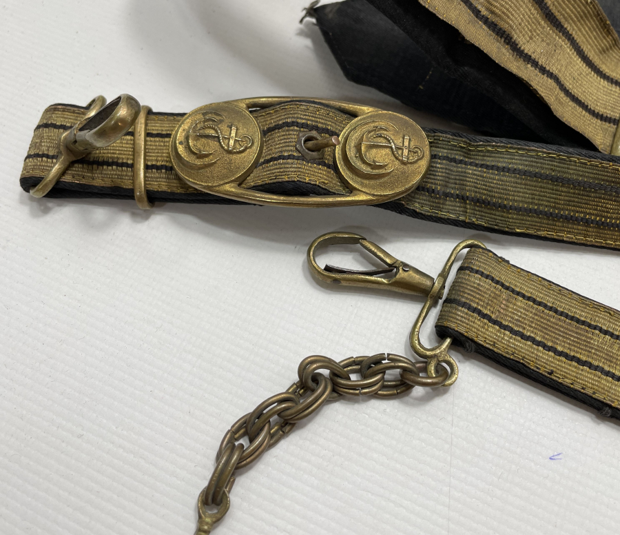 OSMANLI DÖNEMİ SIRMA İŞÇİLİKLİ DENİZCİ SUBAY KEMERİ