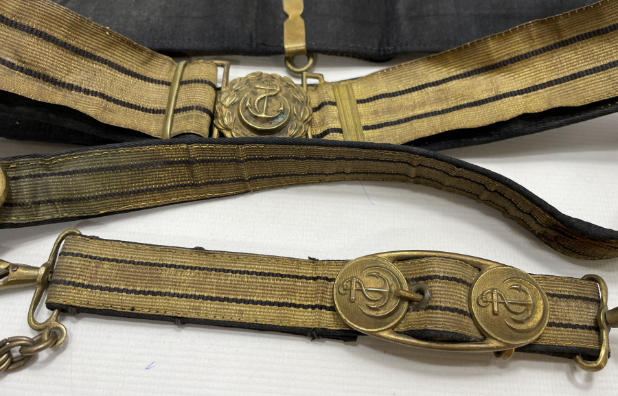 OSMANLI DÖNEMİ SIRMA İŞÇİLİKLİ DENİZCİ SUBAY KEMERİ