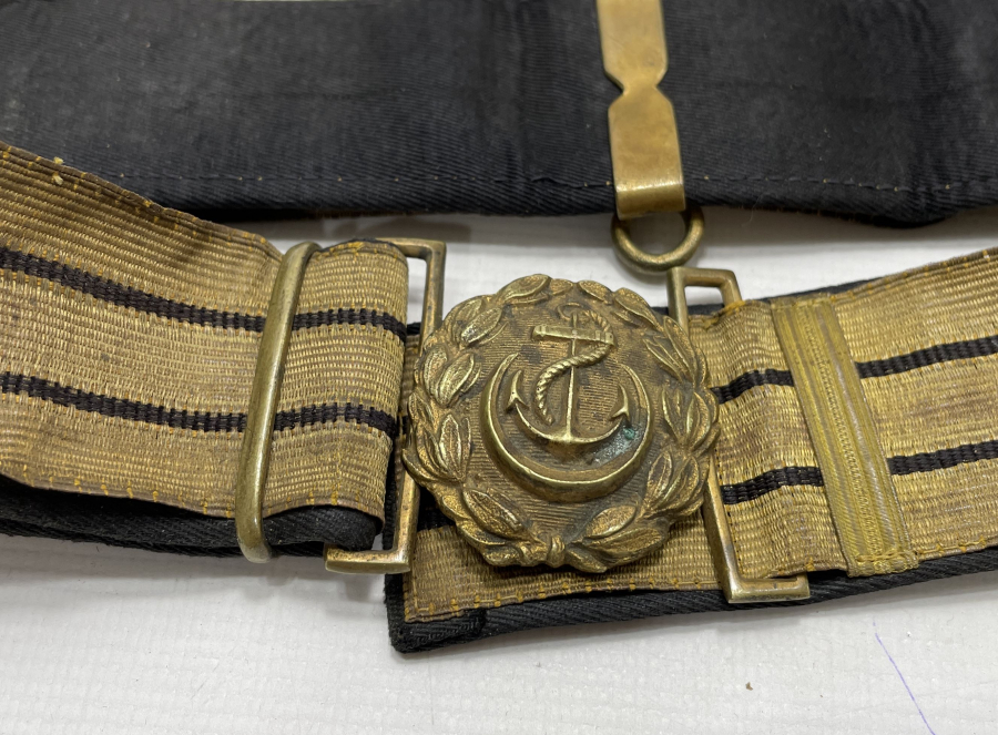 OSMANLI DÖNEMİ SIRMA İŞÇİLİKLİ DENİZCİ SUBAY KEMERİ