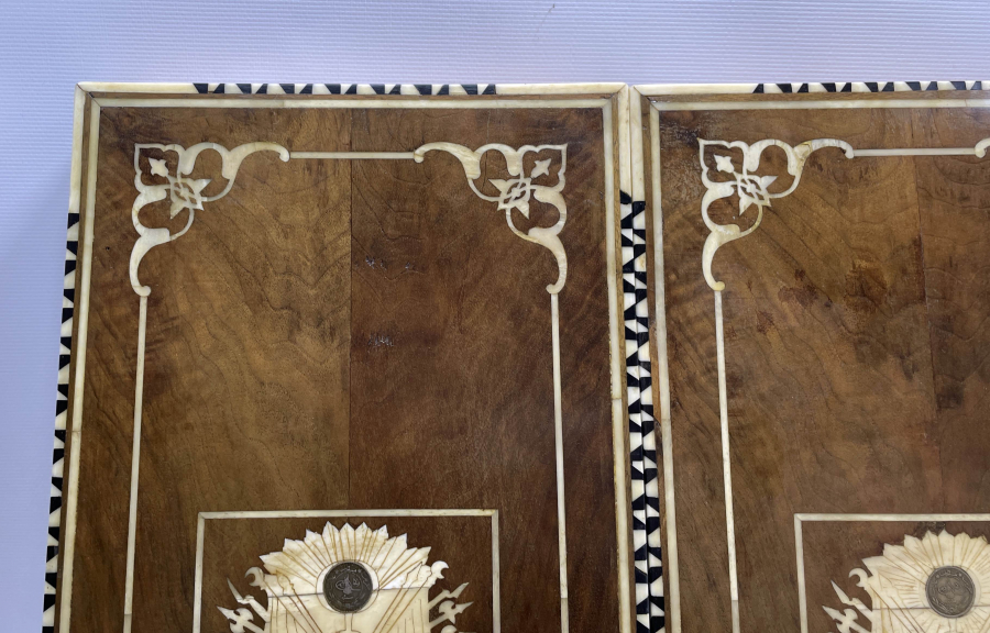 OSMANLI DÖNEMİ ÜZERİ DEVLET ARMALI ÇOK NADİR ESERİ İSTANBUL TAVLA 