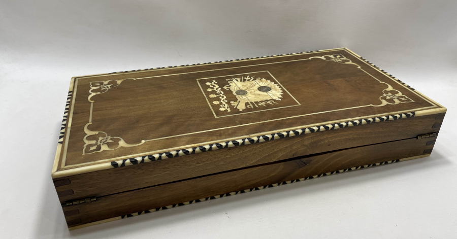 OSMANLI DÖNEMİ ÜZERİ DEVLET ARMALI ÇOK NADİR ESERİ İSTANBUL TAVLA 