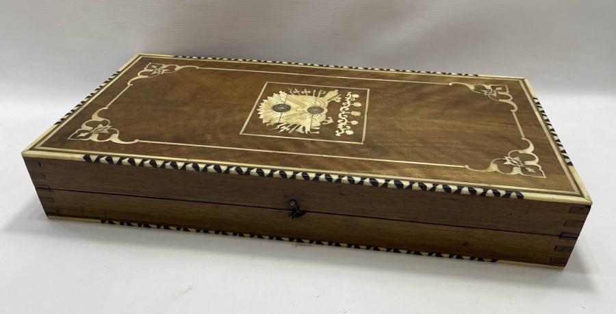 OSMANLI DÖNEMİ ÜZERİ DEVLET ARMALI ÇOK NADİR ESERİ İSTANBUL TAVLA 