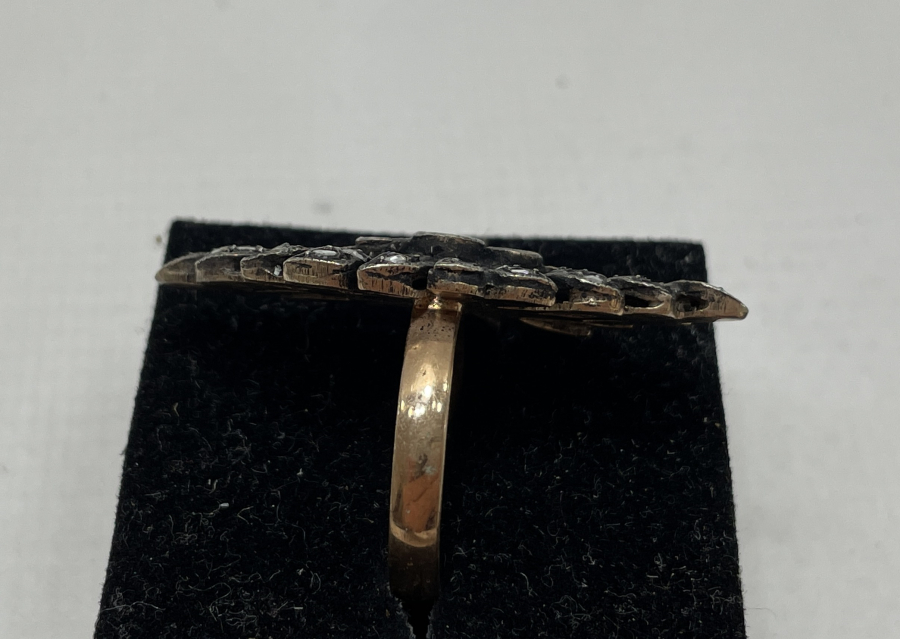 ÖZEL YAPIM ANTİKA ALTIN MEKİK YÜZÜK