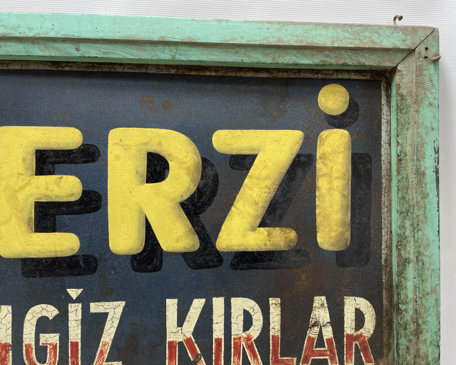 TAMAMI EL YAZMA CUMHURİYET BAŞLARI BÜYÜK BOY ÇİFT TARAFLI TERZİ TABELASI