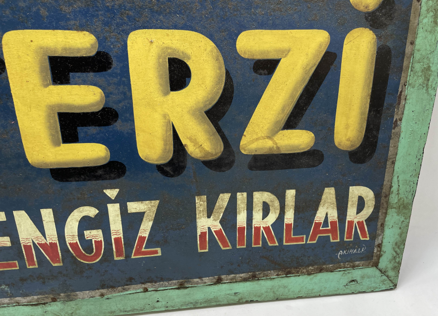 TAMAMI EL YAZMA CUMHURİYET BAŞLARI BÜYÜK BOY ÇİFT TARAFLI TERZİ TABELASI