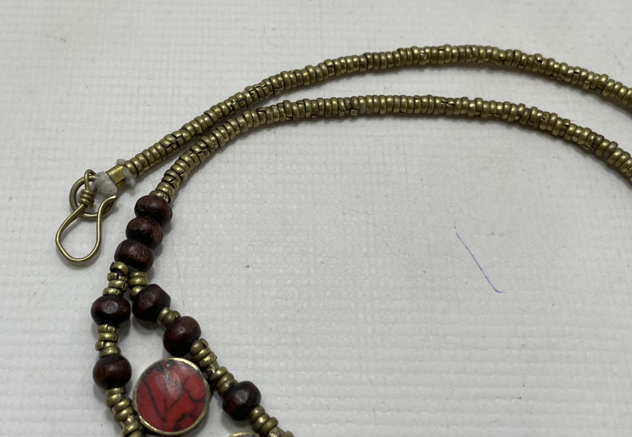 ÜZERİ MERCAN TAŞLI ANTİKA TÜRKMEN İŞİ GERDANLIK