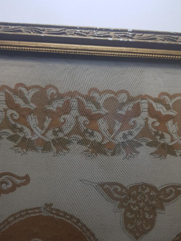 OSMANLI DÖNEMİ KABE VE MESCİDİ NEBEVİ RESİMLİ İPEK PANO