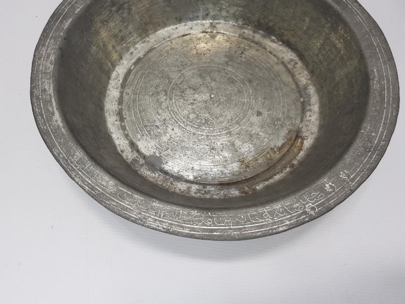 OSMANLICA YAZILI BAKIR TABAK 