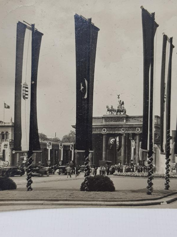 1936 BERLİN OLİMPİYATLARI TÜRK BAYRAKLI PG KARTPOSTAL 