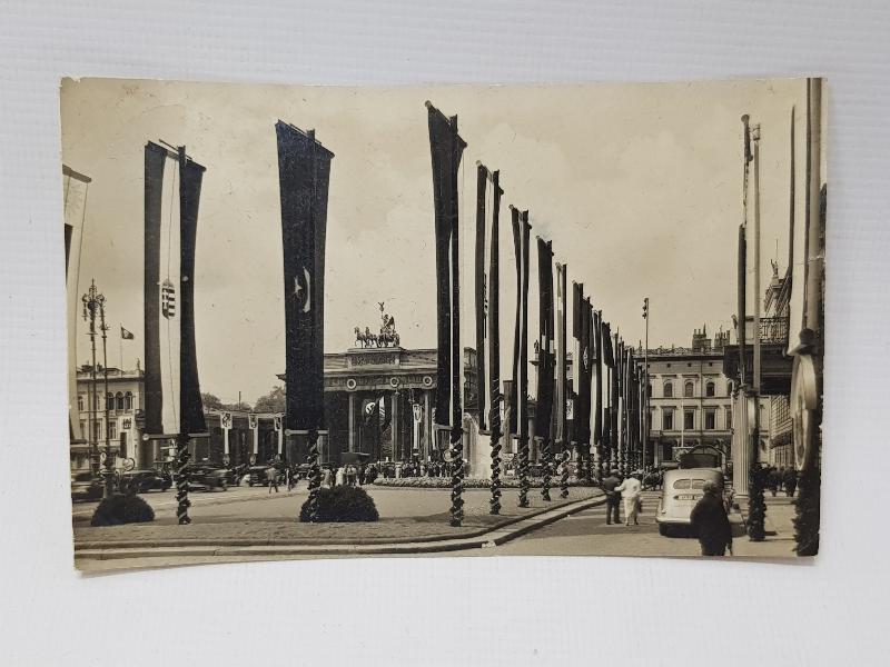 1936 BERLİN OLİMPİYATLARI TÜRK BAYRAKLI PG KARTPOSTAL 