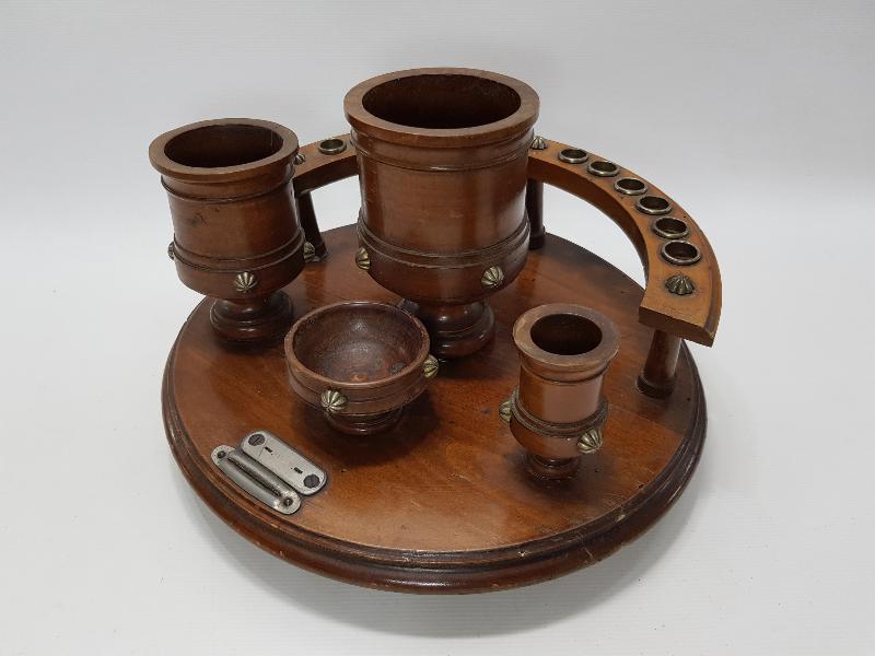 OSMANLI DÖNEMİ AHŞAP HOKKA TAKIMI