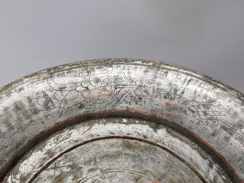 OSMANLI DÖNEMİ İŞLEMELİ VE SAZ TUĞRALI BOSNA İŞİ BAKIR TABAK