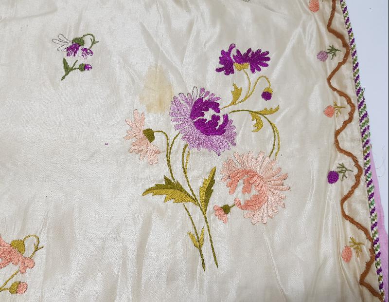 OSMANLI DÖNEMİ RUM İŞİ İPEK YASTIK YÜZÜ