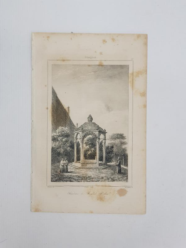 OSMANLI GRAVÜR: RAGIP PAŞA TÜRBESİ 