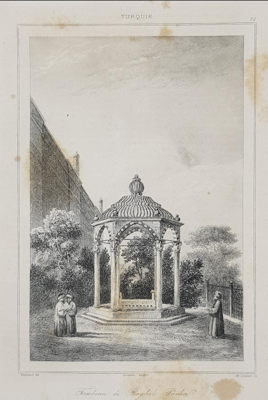 OSMANLI GRAVÜR: RAGIP PAŞA TÜRBESİ 