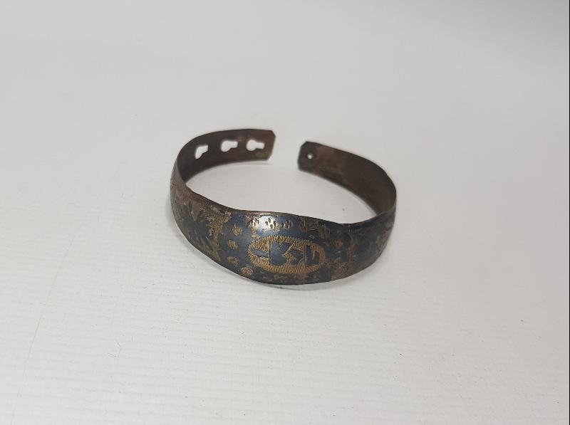 OSMANLICA YADİGAR YAZILI SAVATLI GÜMÜŞ BİLEZİK 