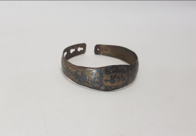 OSMANLICA YADİGAR YAZILI SAVATLI GÜMÜŞ BİLEZİK 