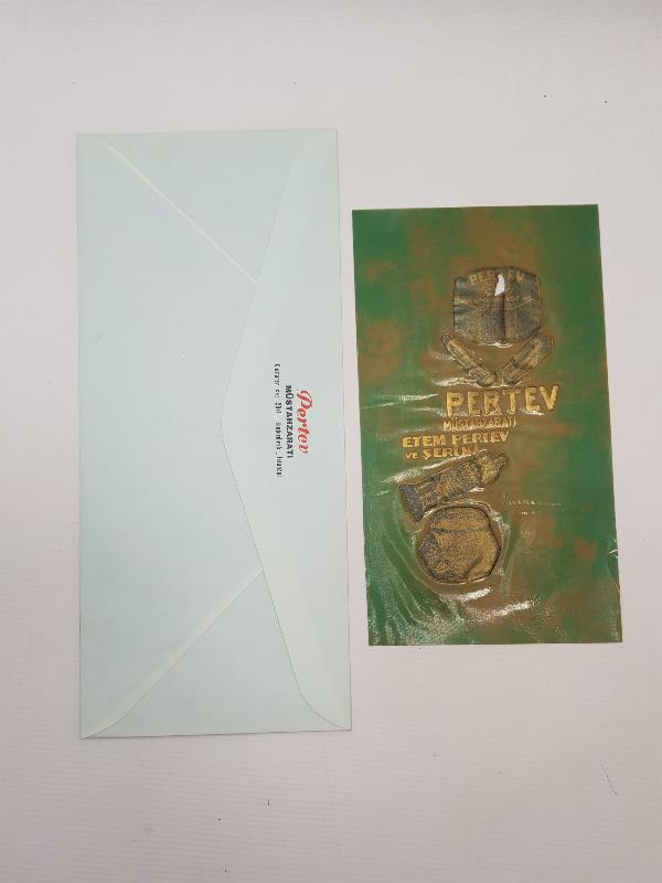 PERTEV MUZTAHZARATI ETEM PERTEV ZARF VE ETİKET