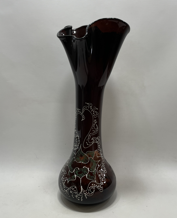 1900 LERDEN DEV BOY KOPARMA VE MİNE İŞÇİLİKLİ MURANO VAZO