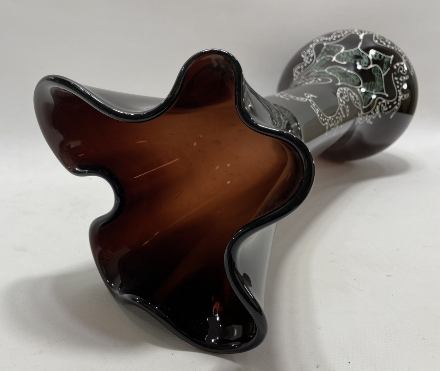 1900 LERDEN DEV BOY KOPARMA VE MİNE İŞÇİLİKLİ MURANO VAZO