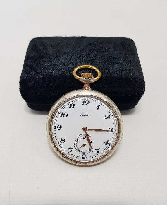 1900'LERDEN SIRIUS MARKA ÇİL KONDÜSYONDA GÜMÜŞ CEP SAATİ 