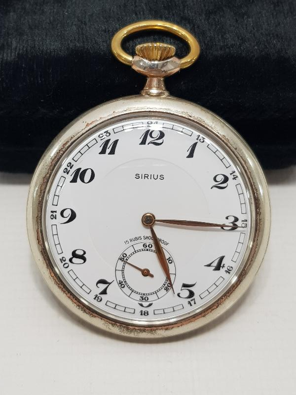1900'LERDEN SIRIUS MARKA ÇİL KONDÜSYONDA GÜMÜŞ CEP SAATİ 