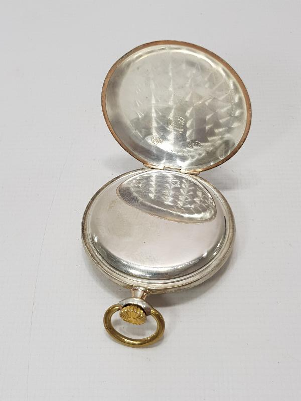 1900'LERDEN SIRIUS MARKA ÇİL KONDÜSYONDA GÜMÜŞ CEP SAATİ 