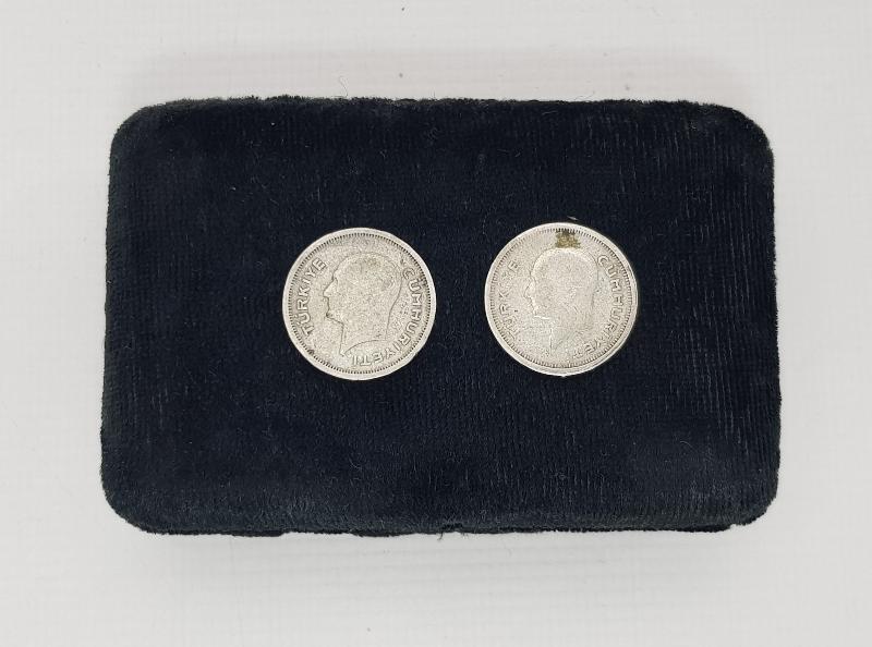 1935 TARİHLİ İKİ ADET GÜMÜŞ 25 KURUŞ