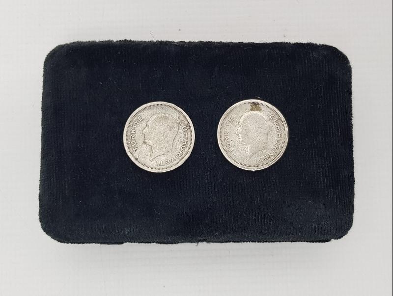 1935 TARİHLİ İKİ ADET GÜMÜŞ 25 KURUŞ