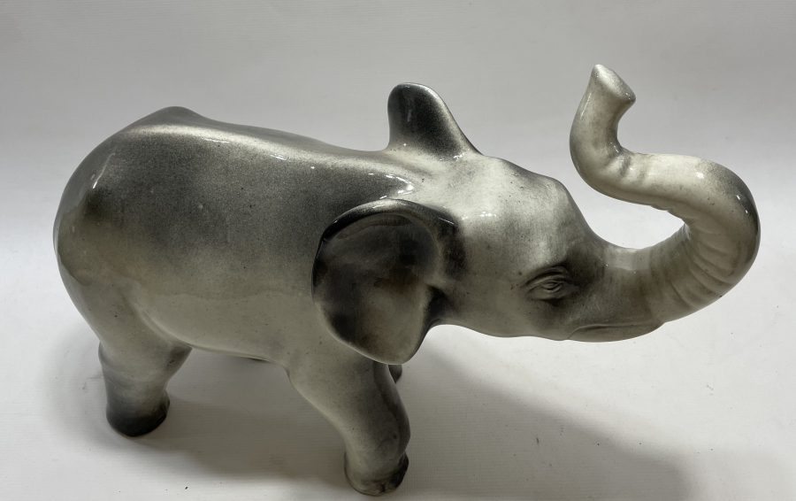 BÜYÜK BOY ANTİKA SERAMİK FİL FİGÜRÜ