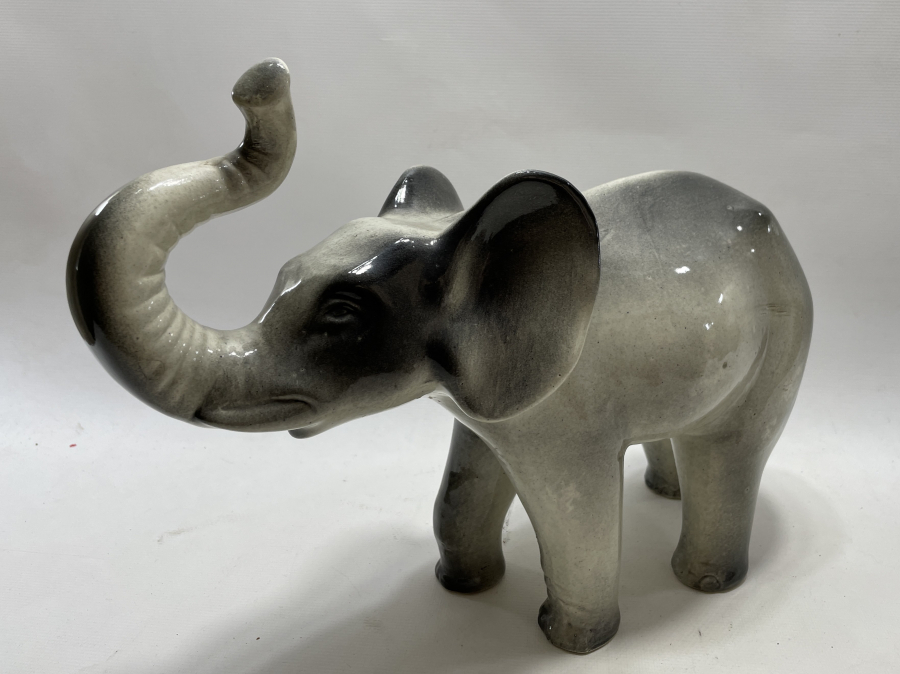 BÜYÜK BOY ANTİKA SERAMİK FİL FİGÜRÜ