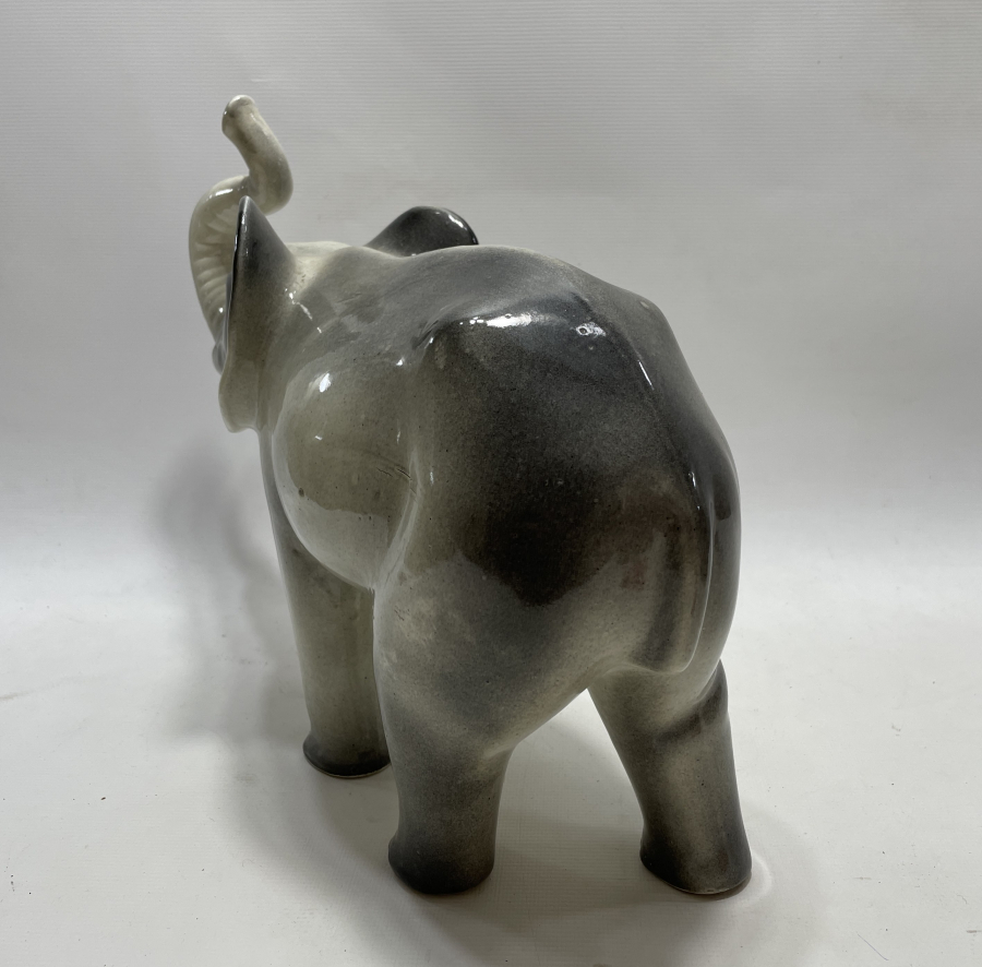 BÜYÜK BOY ANTİKA SERAMİK FİL FİGÜRÜ