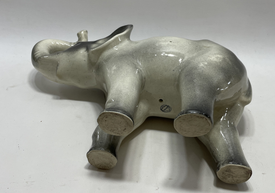 BÜYÜK BOY ANTİKA SERAMİK FİL FİGÜRÜ