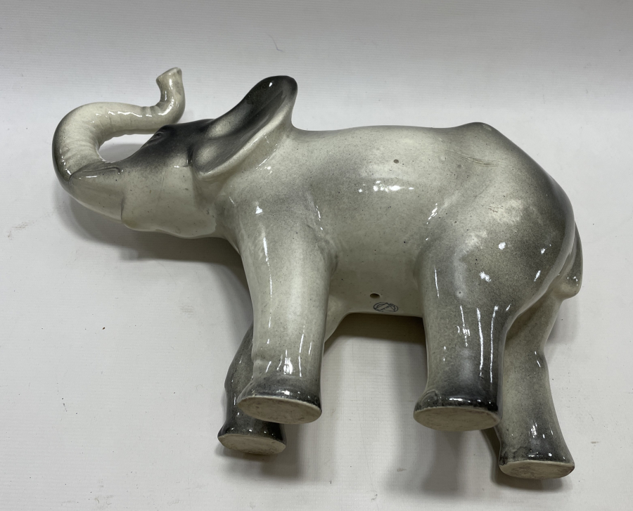 BÜYÜK BOY ANTİKA SERAMİK FİL FİGÜRÜ