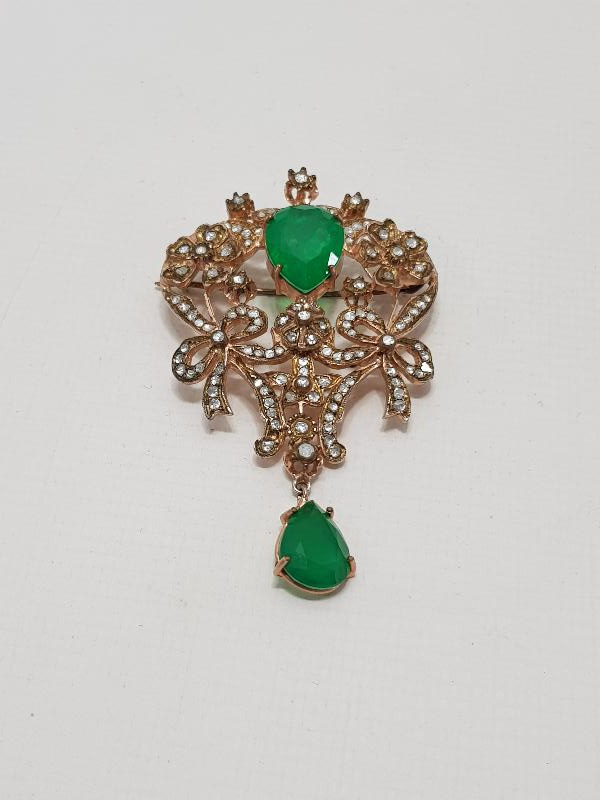 BÜYÜK BOY ELMAS BROŞ 