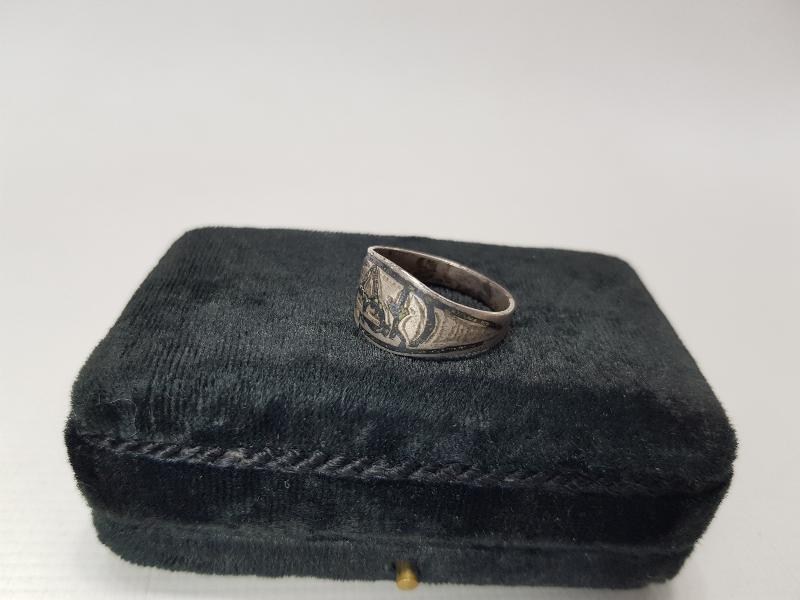 OSMANLI DÖNEMİ CAMİ RESİMLİ SAVATLI GÜMÜŞ YÜZÜK 