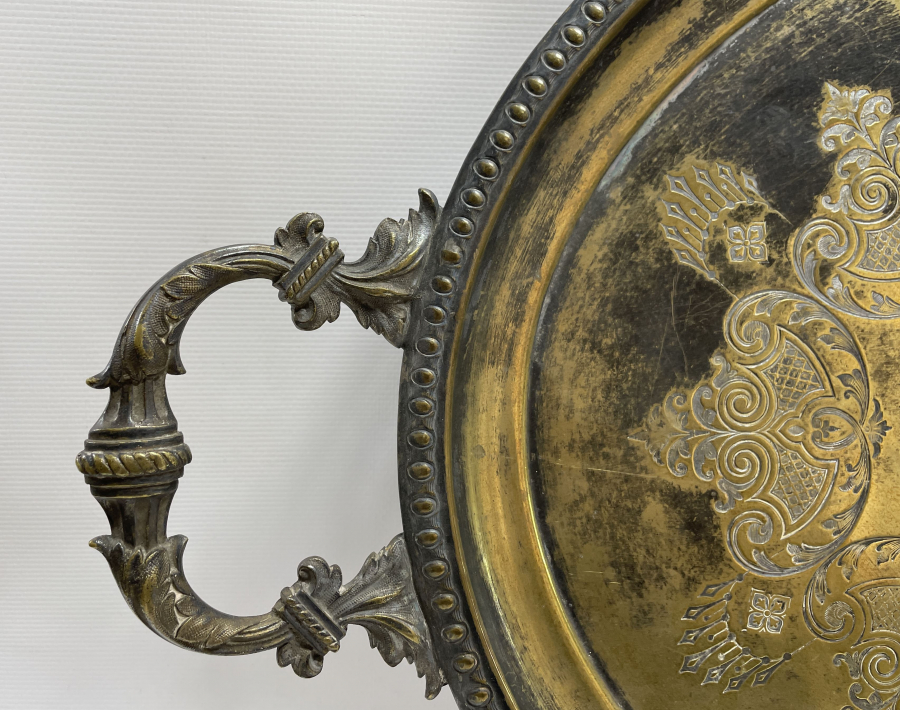 OSMANLI DÖNEMİ SÜLEYMANİYE İŞİ ÇOK NADİR BÜYÜK BOY TEPSİ