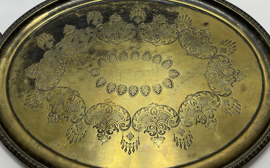 OSMANLI DÖNEMİ SÜLEYMANİYE İŞİ ÇOK NADİR BÜYÜK BOY TEPSİ