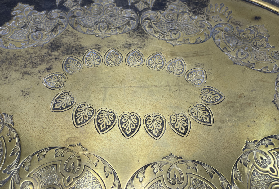 OSMANLI DÖNEMİ SÜLEYMANİYE İŞİ ÇOK NADİR BÜYÜK BOY TEPSİ