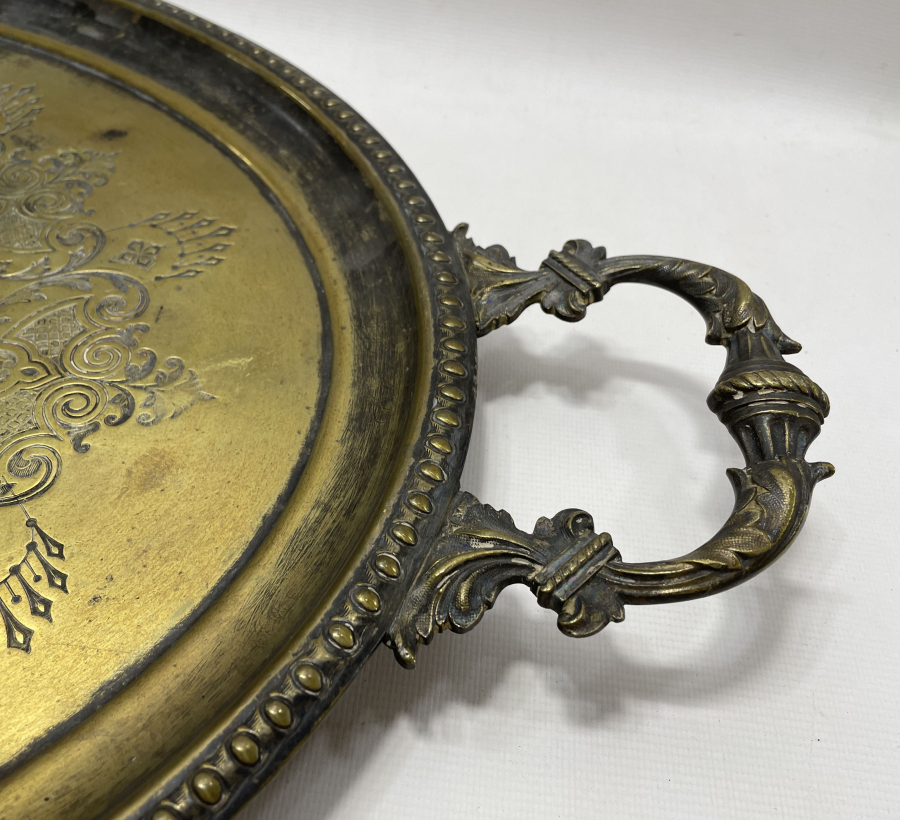 OSMANLI DÖNEMİ SÜLEYMANİYE İŞİ ÇOK NADİR BÜYÜK BOY TEPSİ